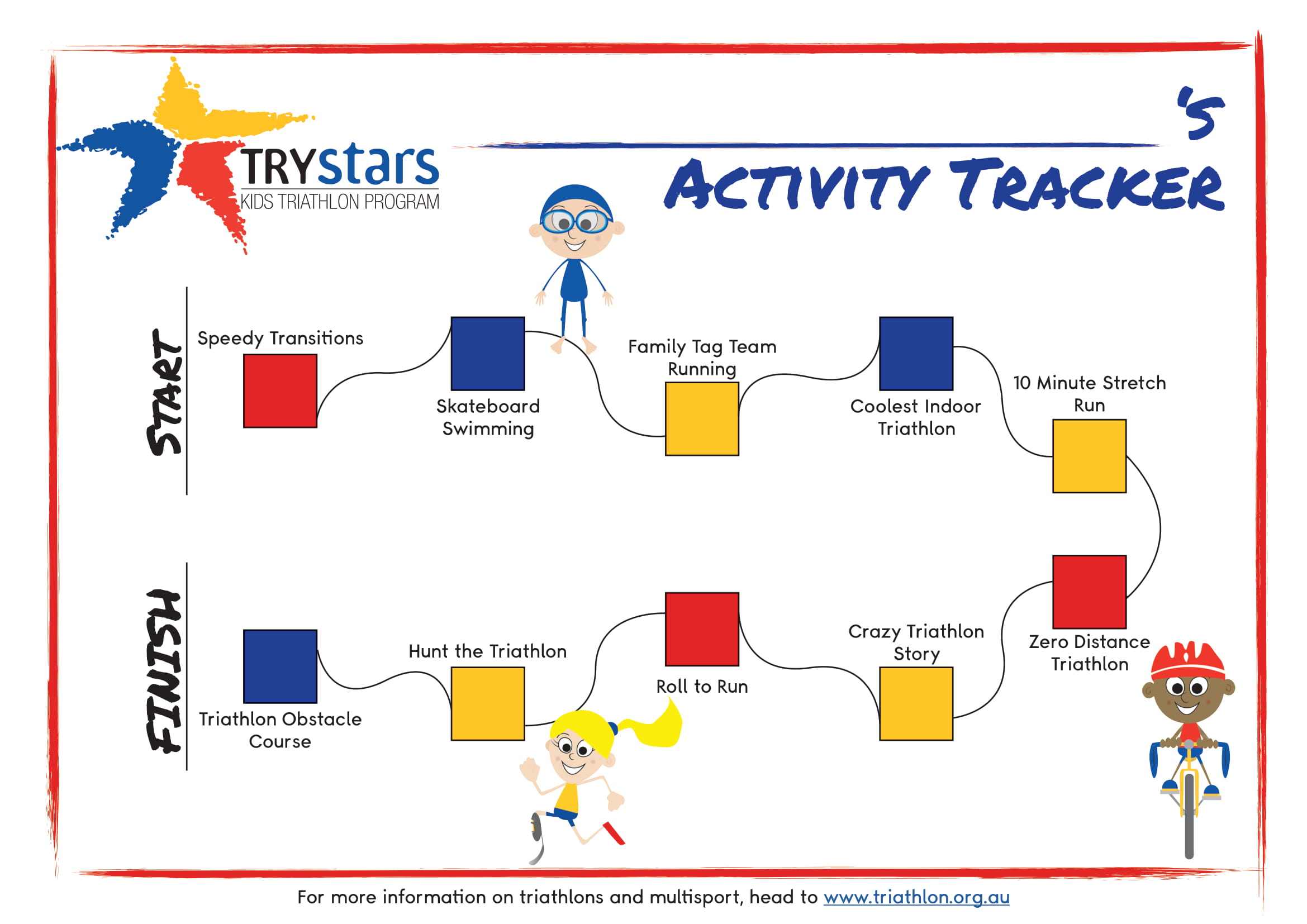 Home Triathlon Children Activities Tracker