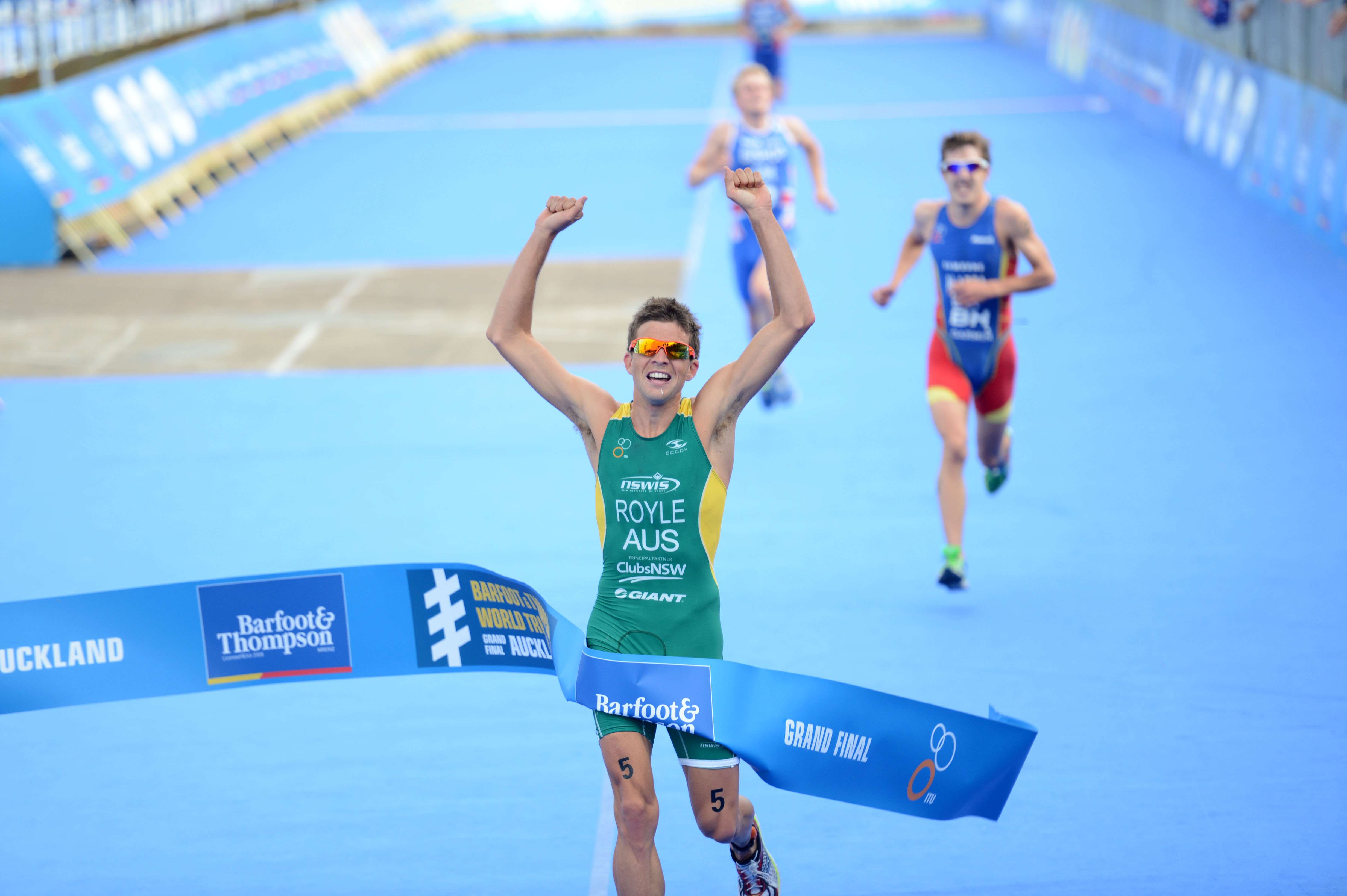 Royle wins U23 world title 2012 - credit Delly Carr ITU