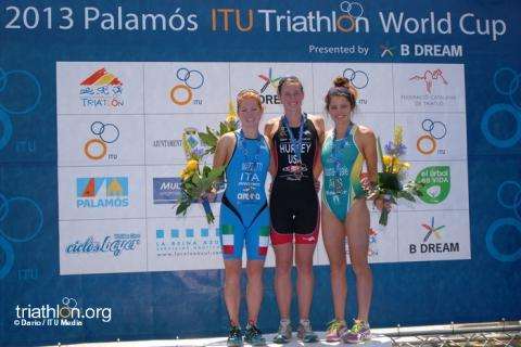 PALAMOS ITU World Cup 2013 PODIUM WOMEN